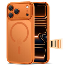 Tech-Protect Magpeak Magsafe CC -kotelo iPhone 17 Pro Maxille - oranssi