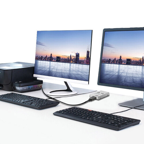 USB-printerschakelaar Selector KVM-switchadapter 2 PC delen 1 2