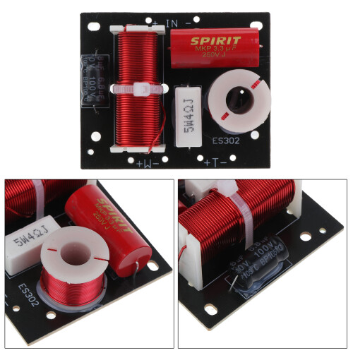 2 Ways Audio Speaker Crossover Treble+Bass Frequency Divider 2