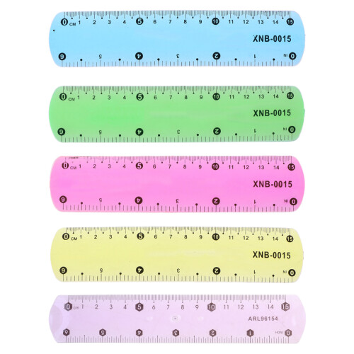 Clear Flexible Soft Ruler 15cm Measuring Tool Stationery for