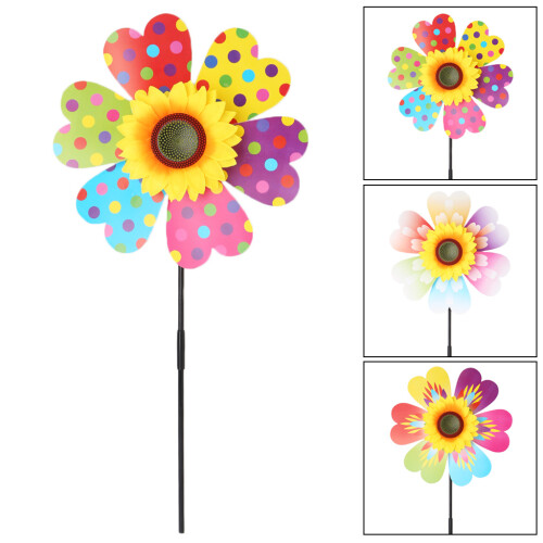 Bunte 3D-Spinner-Windmühle, bunter Erdspieß,-Mehrfach 1