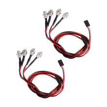 2 Stuk 4LED LED Licht Koplampen Achterlicht voor Hsp Redcat Rc4wd voor voor Axial Scx10 D90 Hpi RC Auto Crawler Blauw