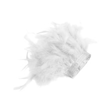 Bracelet de fête à plumes colorées, manches de bras pour-Blanc