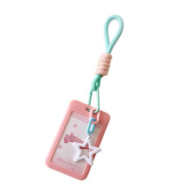 Fotokartenhalter, Schlüsselanhänger, Ausweishalter, Schutz,-Rosa