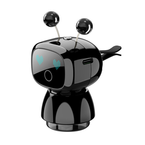 Auto-Duftdiffusor, Roboter-Form, Lufterfrischer-Clip,-Schwarz
