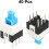 40 Pcs 7mm x 7mm PCB Tact Tactile Push Button Switch Self Lock 6 Pin DIP 5