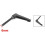 M6 x 40mm Thread Clamping Lever Adjustable Handle Black 3