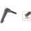 M6 x 25mm Thread Clamping Lever Adjustable Handle Black 2
