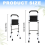 Walking Frame Mobility Aid Tool Standing Aid Height-Adjustable Portable Non-Slip 3