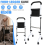 Walking Frame Mobility Aid Tool Standing Aid Height-Adjustable Portable Non-Slip 4