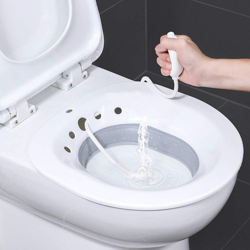 Portable Bidet Foldable Basin Folding Sitz Bath Tub Portable Commode Elderly NEW 2