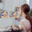 3 Way Mirror Folding LED Lights Makeup Mirror Adjustable Height Distortion Free 3