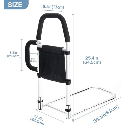 Adjustable Safety Bed Rail Standing Aid with Storage Pouch for Elderly &Disabled 2