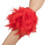 Manchettes de poignet à plumes réglables, couvre-bras-Rouge 6