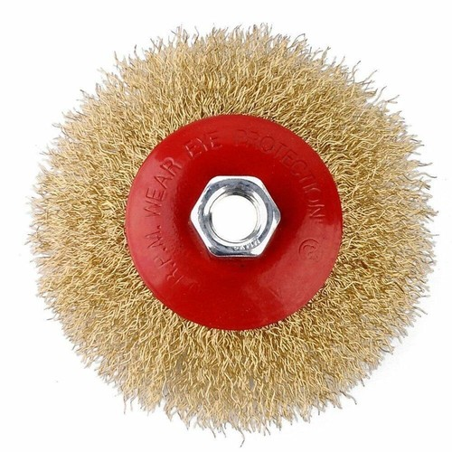 3PC Rotary Steel Wire Brush Drill Polishing Wheel Set Tool For Rust Removal 4.5" 2