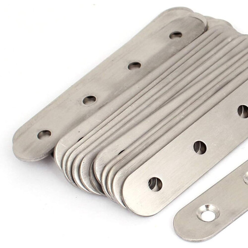 100mm Flat Bracket Straight Mending Plates Repair Fixing Joining 20pcs 2