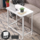 80*40cm Compact And Portable Side Table with a Storage Shelf 4-Wheel Mobile Desk 4