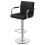 2x Adjustable Swivel Bar Stools PU Leather with Backrest Footrest Counter Height 4