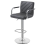 2x Adjustable Swivel Bar Stools PU Leather with Backrest Footrest Counter Height 3