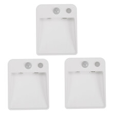 3X Lampka Nocna Czujnik Ruchu Lampka Nocna OśWietlenie WewnęTrzne Domu 1 Led Bezprzewodowy Korytarz Korytarz Schody Toaleta ŚWiatłO Awaryjne