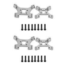 2X 144001 Część Przednia i Tylna Tablica Amortyzatorów Zestaw Akcesoriów Zamiennych CzęśCi do 144001 1/14 4WD RC Car, Srebrny