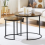 Nesting Coffee Tables Set of 2 Round Stacking Sofa Side Tables for Living Room 4