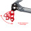 Alliages d'aluminium vélos dérailleur arrière extensions-Rouge 6