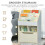 Kids Bookshelf with Drawer and Storage Compartments Grey 6