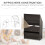 Kids Bookshelf with Drawer and Storage Compartments Grey 7
