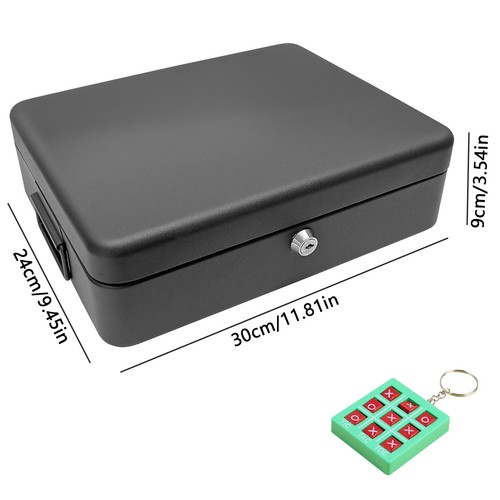 Security Lock Box Fireproof Large Chest Cash Safe Keys Document Home Office Box 1