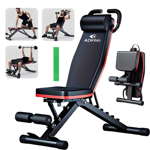 Weight Bench Adjustable Foldable Strength Training Full Body Workout Incline Gym 2