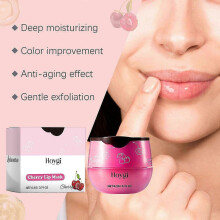 Cherry Lip Mask - Moisturizing, Anti-Cracking, Fades Lip Lines, Beeswax & Cherry Extract, 5.5g
