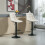 Moderne drehbare Barhocker, 2er-Set, gepolstert, beige 3