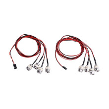 2 St. 4LED LED-Ljusstrålkastare Bakljus 8mm för Hsp Redcat Rc4wd för för Axial Scx10 D90 RC Crawler-Bil