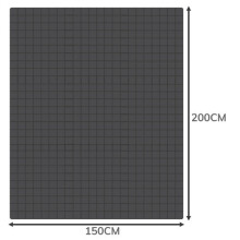 Gewichtsdecke 8 kg, 150 x 200 cm, grauer Baumwollbezug