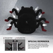 (Black spider) cockroachWall Crawler Gecko, Rechargeable Remote Control Robot Toy, Climbs Walls, Wall
