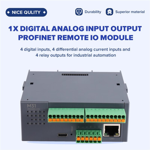 Digital Analog Input Output Profinet Remote IO Module M31-AFAX4440G-U-CAN Remote IO Module 4DI 4AI 4DO Relay 1