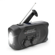 SiGN Crank radio with solar cells, flashlight, and 2000mAh power bank