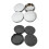 4 Teile/satz Schwarz/Silber 56mm Universal Auto Rad für-Silber 5