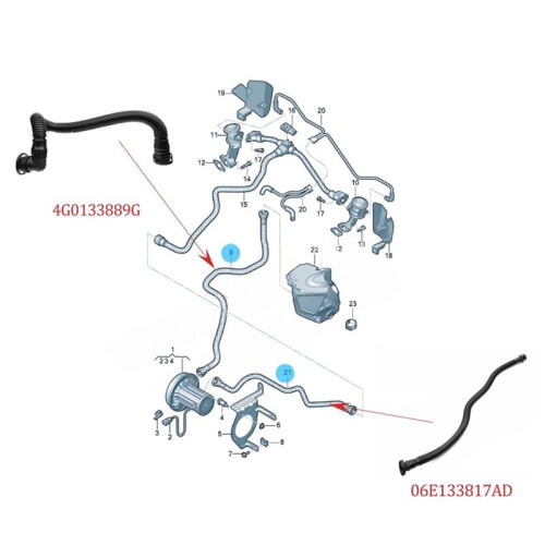 Exhaust Pipe 4G0133889G 06E133817AD Suitable for  A6L A7 A8    Cayenne 1