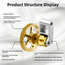 Upgraded Extruder Assembly for P1/X1 Series Hollow Cooling Design Hardened Steel Gear 3D Printer Parts