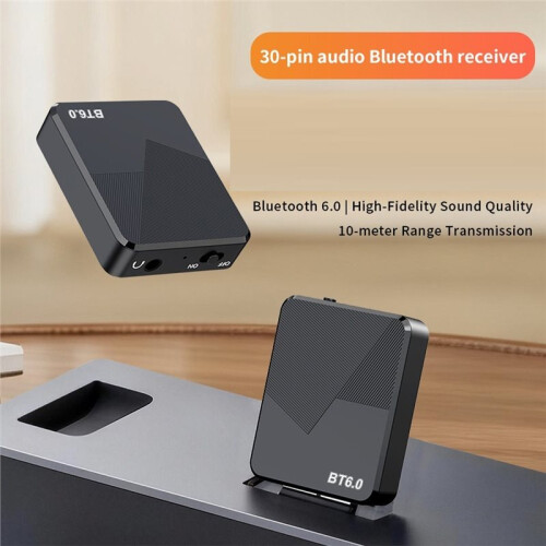 30Pin  6.0 Audio Receiver A2DP Music  Wireless  Adapter for IPhone4  30Pin Jack Analog Speaker 2