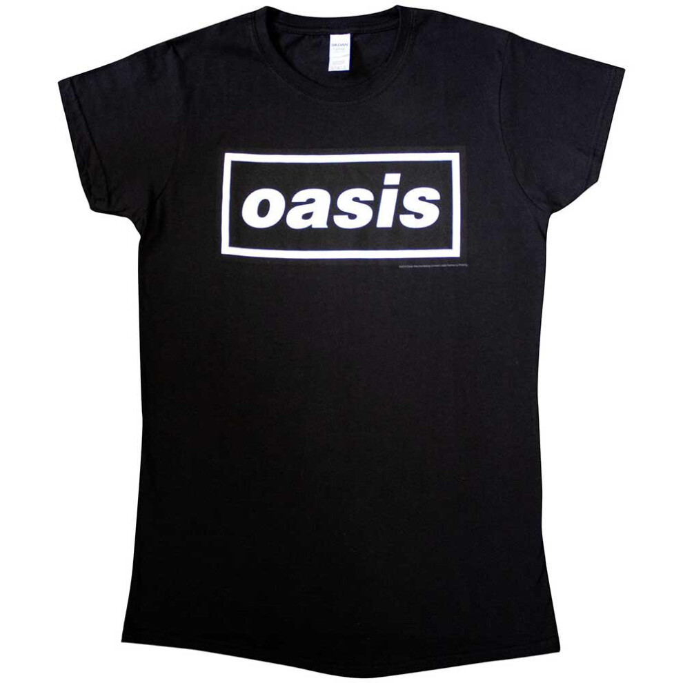 Oasis (L, Black) Womens/Ladies Decca Logo T-Shirt