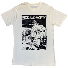 (M, Natural) Rick And Morty Unisex Adult Collage T-Shirt