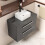 NES Home Wall Hung 800mm Anthracite Cabinet With Countertop Basin and Worktop 4