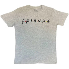 (L, Grey) Friends Unisex Adult Logo T-Shirt
