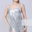 Rückenfreier Fransen-Kleid-Overall,-Silber L 9