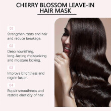 Cherry Blossom Leave-In Hair Mask for Dry, Frizzy Hair - Repair, Smooth & Add Shine - 30g