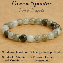 Armband met kralen van natuurlijke edelstenen, 8 mm elastische kristallen armband voor dames en heren, sieraad voor yoga en meditatie.