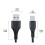 2 in 1 Micro USB C Cable Type C Cables Fast Charge-1m Black 3